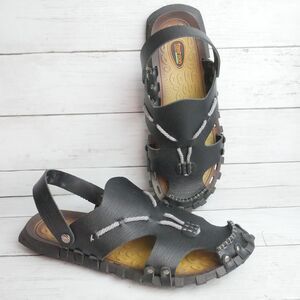 Fashion Paris Men Size 11 Leather Slippers Sandals Closed Toe Flat Anti-slip